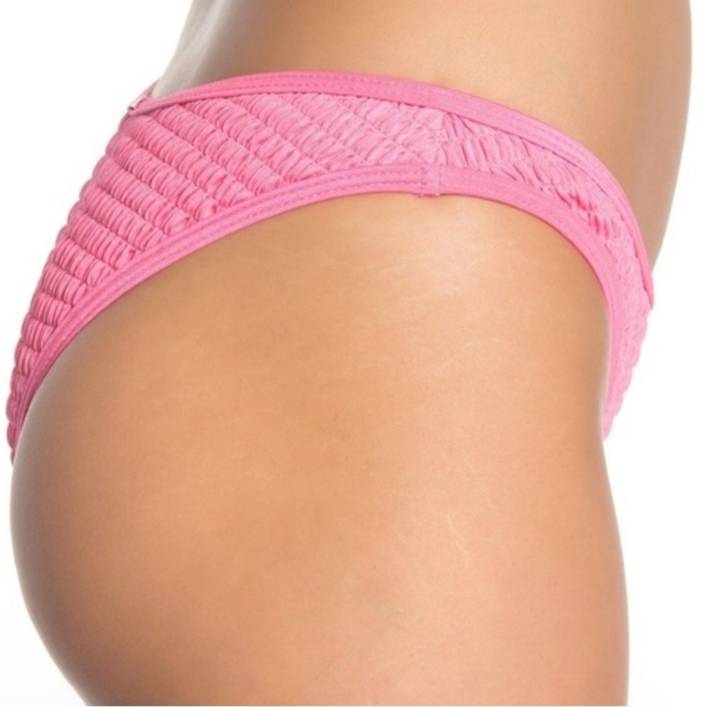 Kendall + Kylie Henley Bikini Two Piece Bathing Suit Neon Pink Size Large - Picture 5 of 9